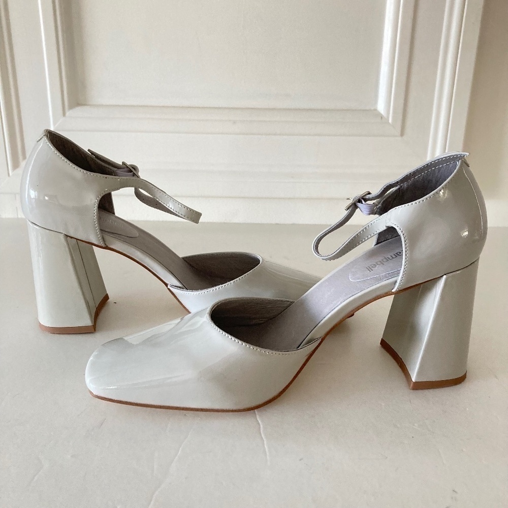 NWOT Jeffery Campbell Free People Molly Mary Jane Grey Patient Leather Heels 9